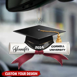 Family Personalized Car Ornament - Graduation Gift For Family