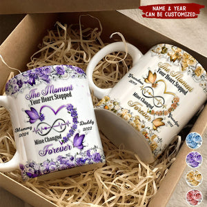 Memorial Floral Butterfly Heart Infinity - Personalized 3D Inflated Effect Mug