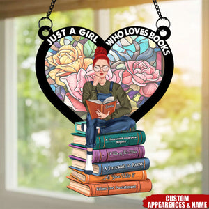 Personalized Gifts For Book Lover Girl Suncatcher Ornament