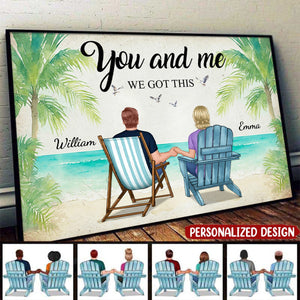 Summer Beach We Got This - Personality Customized Canvas - Gift For Couple Husband Wife