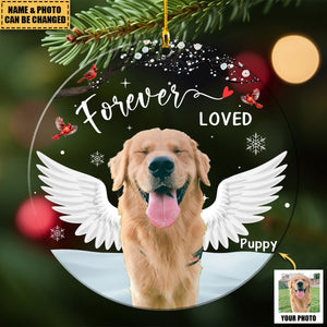 Forever Loved Pet Loss - Personalized Acrylic Photo Ornament