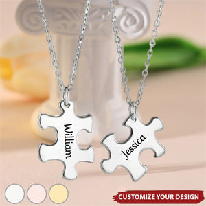 Couple Gifts Romantic Gift - Personalized Puzzle Necklace