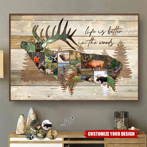 Elk Hunting Photo Collage Poster - Personalized Gift For Elk Hunter