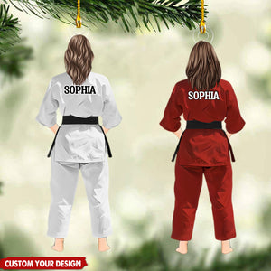 Gift For Karate Jiu Jitsu Judo Lovers - Personalized Christmas Ornament