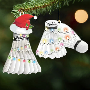 Personalized Badminton Xmas Acrylic Ornament - Gift For Badminton Lover