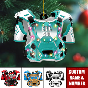 Motocross Youth Guardian Chest Protector Personalized Ornament - Gift For Motocross Rider