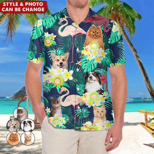 Custom Funny Pet Kids Photo Aloha Personalized Hawaiian Shirt