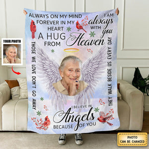 I Am Always With You A Hug From Heaven - Personalized Photo Blanket