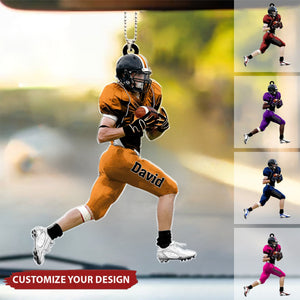 American Football Player Runing Personalized Ornament