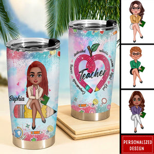 Gift For Teachers Teach Love Inspire Personalized Tumbler