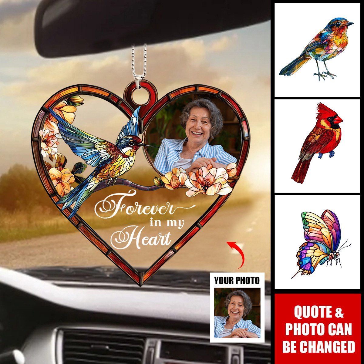 I'm Always With You - Personalized Photo Acrylic Car Ornament