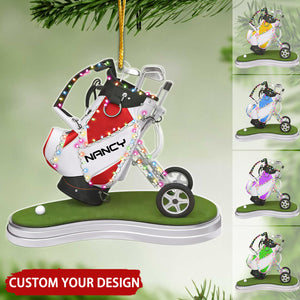 Golf Club Set Personalized Christmas Ornament, Gift For Golfer