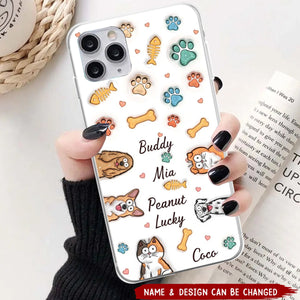 Furry Friends Make Life Brighter - Dog & Cat Personalized Custom 3D Inflated Effect Printed Clear Phone Case