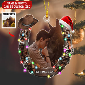 Upload Photo Horse Personalized Christmas Ornament, Gift For Horse Lovers