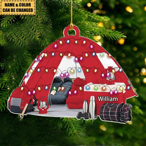 Personalized Camping Tent Christmas Ornament, Christmas Decorations, Gift For Camping Lover