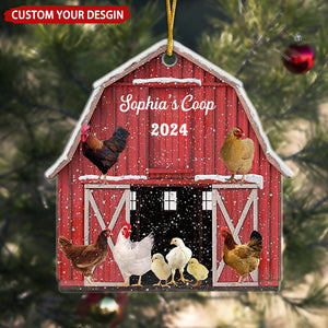 Dreamy Farmhouse Personalized Christmas Ornament