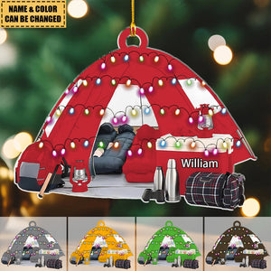 Personalized Camping Tent Christmas Ornament, Christmas Decorations, Gift For Camping Lover