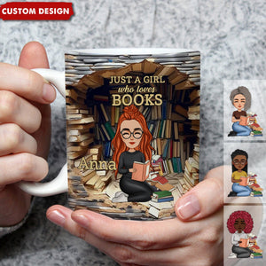 A Book A Day Keeps Reality Away - Personalized Custom Mug - Christmas Gift For Book Lovers