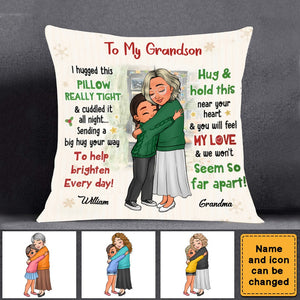 Gift For Granddaughter Grandson Sending A Big Hug Pillow