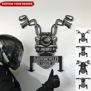 Custom Name Personalized Hanging Metal Sign, Gifts For Motorcycle Lovers