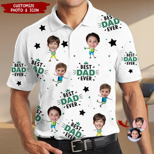 Best Dad Ever Funny Kids - Personalized Polo Shirt