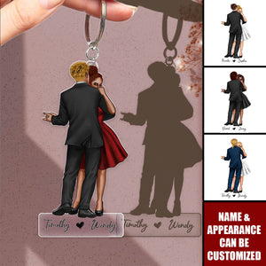 Couple Dancing Personalized Keychain Anniversary Gift Valentine's Day Gift