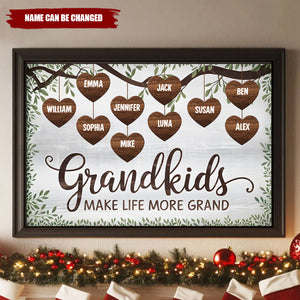 From A Grandma’s Roots Grows A Grandchild’s Dreams - Family Personalized Custom Horizontal Poster - Gift For Mom, Grandma