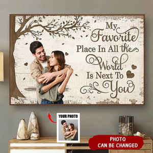 Favorite Place In The World Couple Photo Personalized Poster