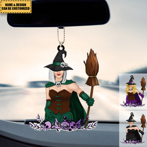 Witch Personalized Acrylic Ornament, Gift Idea For Halloween