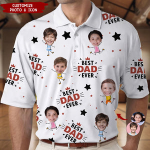 Best Dad Ever Funny Kids - Personalized Polo Shirt