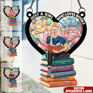 Personalized Gifts For Book Lover Girl Suncatcher Ornament