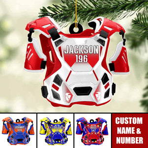 Motocross Youth Guardian Chest Protector Personalized Ornament - Gift For Motocross Rider