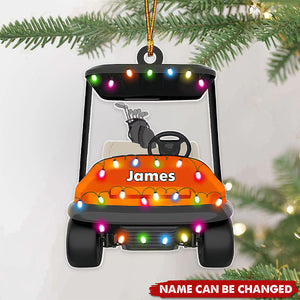 Personalized Golf Ornament, Custom Golf Cart Shape Christmas Ornament, Gifts For Golf Lovers