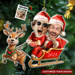 Couple Funny Custom Ornament - Personalized Acrylic Photo Ornament