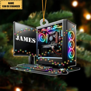 Custom Gaming Computer Christmas Ornament - Loved Gaming Computer Ornament