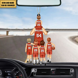 Personalized Dream Team Basketball Acrylic Car Ornament