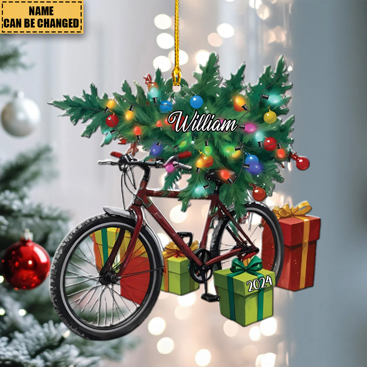 Personalized Bicycle Ornament Gifts For Mountain Bikers