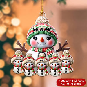 Personalized Grandma Snowman Ornament