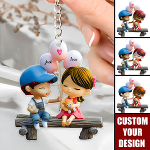 Together Forever - Personalized Couple Keychain