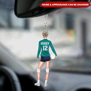 Volleyball Girl Car Ornament Personalized Gift for Sport Lover