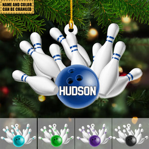 Personalized Bowling Ball Ornaments, Gifts For Bowling Lover