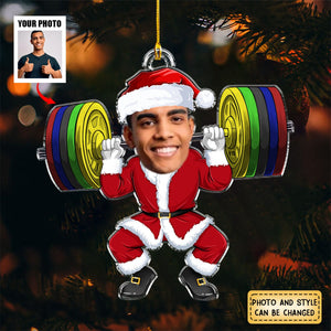 Merry Liftmas - Personalized Gym Photo Ornament