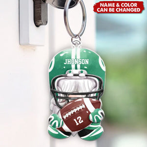 Funny Dwarf American Football Personalized Acrylic Keychain, Gift For American Football Lover