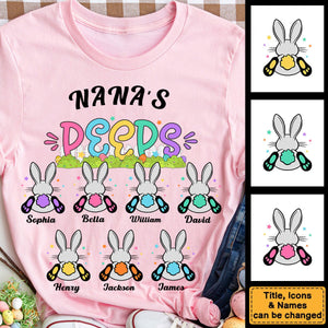 Personalized Grandma Easter Custom Grandkids Name Shirt