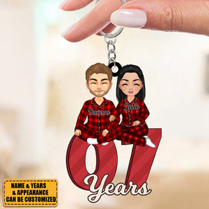 Together Since - Personalized Acrylic Keychain - Valentine's Day, Anniversary Gift For Couple