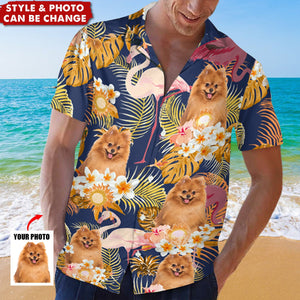 Custom Funny Pet Kids Photo Aloha Personalized Hawaiian Shirt