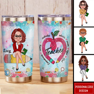 Gift For Teachers Teach Love Inspire Personalized Tumbler