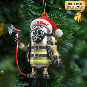 Personalized Firefighter Christmas Ornament – Cute Gift For Firefighter