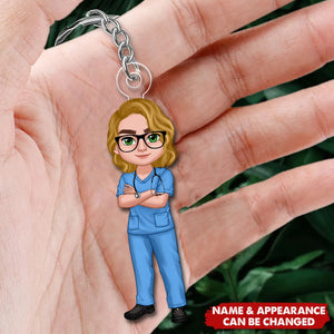 Police Firefighter Nurse - Personalized Acrylic Keychain