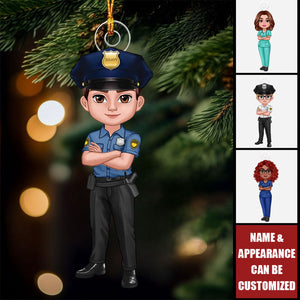 Police Firefighter Nurse - Personalized Christmas Ornament